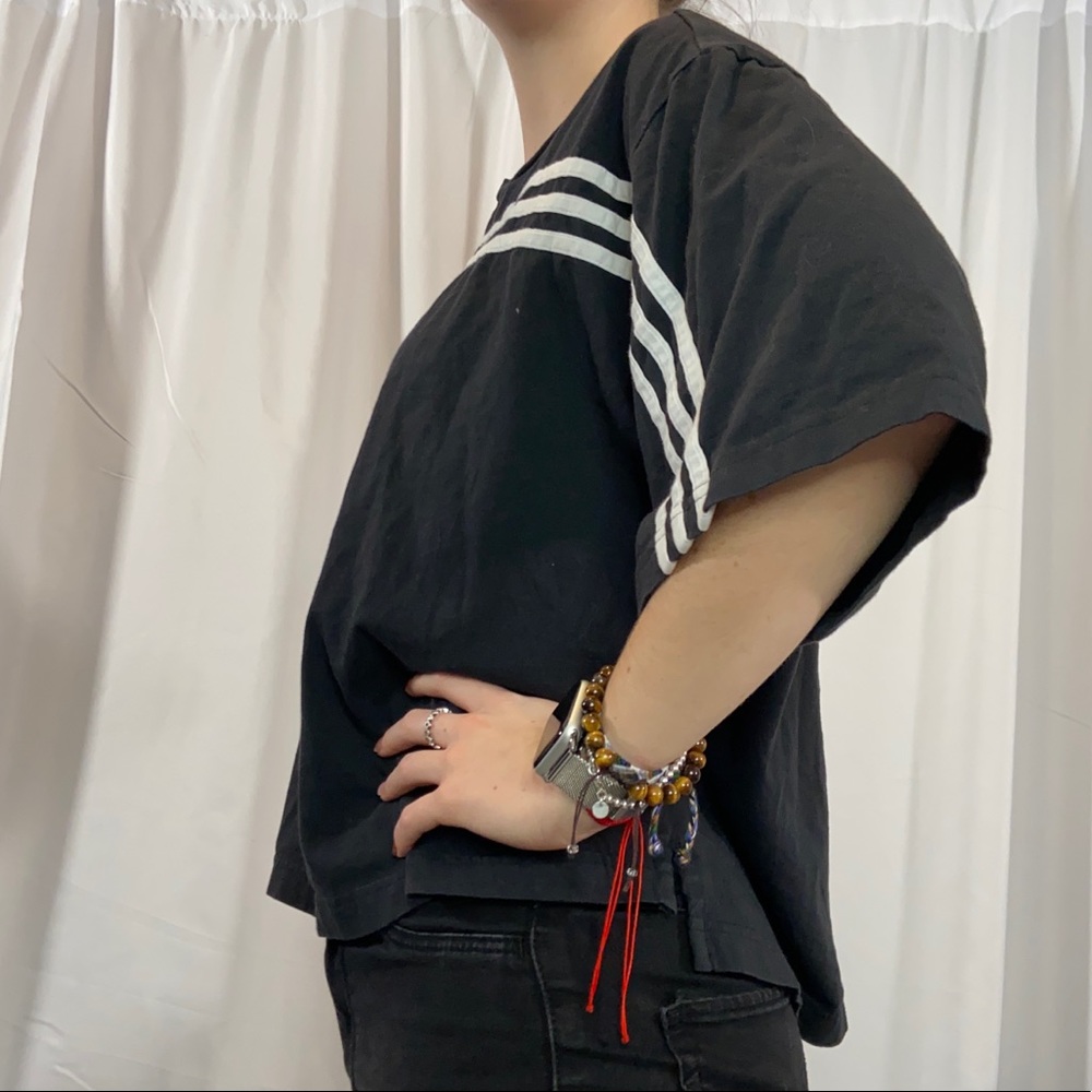 Adidas cropped tri-stripe crop top XL - Picture 5 of 16